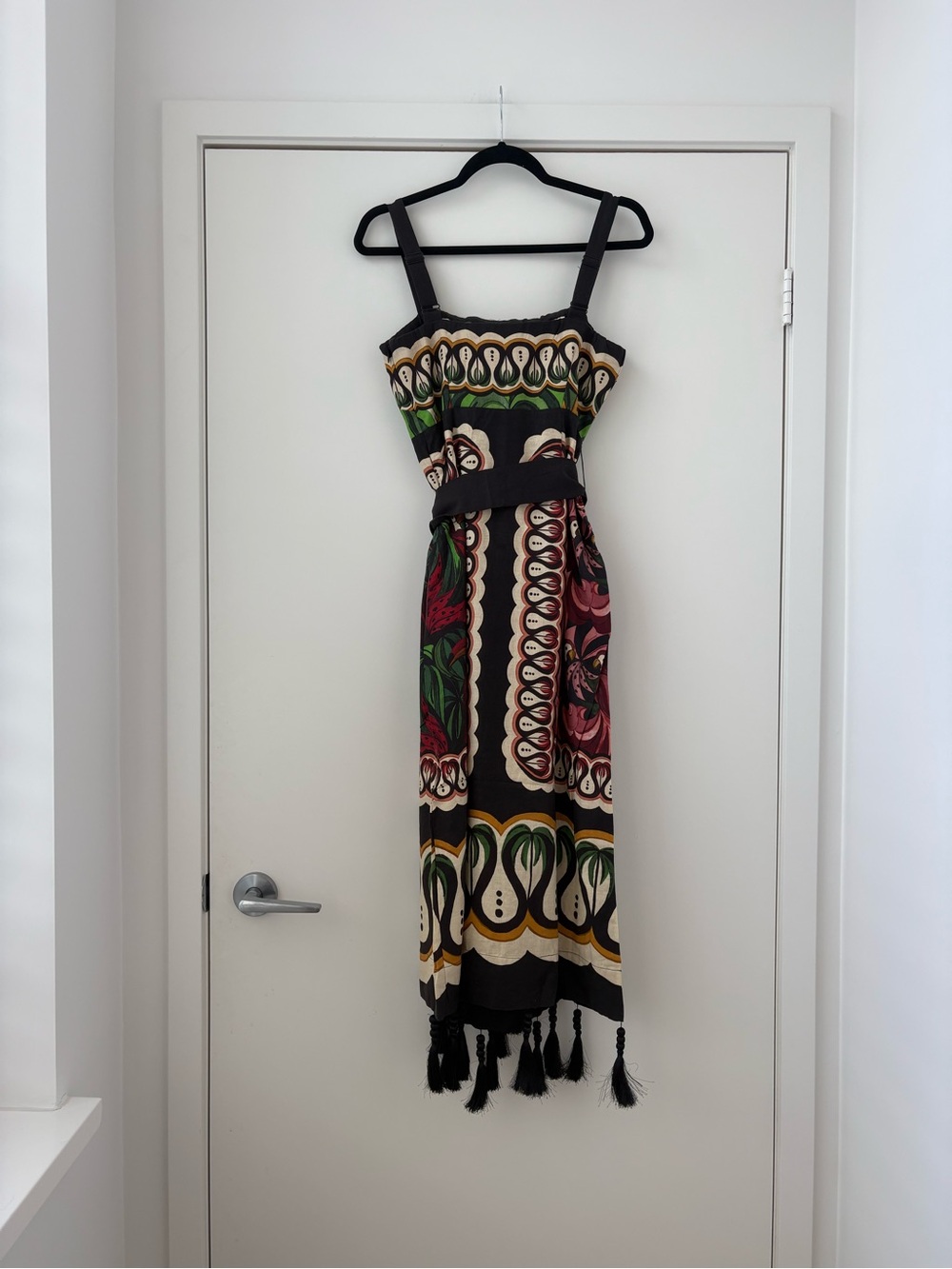 NWOT Farm Rio Off-White Coconut Tree Flow Lenzing™ Ecovero™ Euroflax™ Dress S - Picture 5 of 16